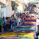 Tapetes Coloridos embelezam a Celebração de Corpus Christi  em Santana de Parnaíba