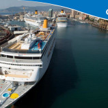 Costa Cruzeiros, no dia 8, teve três dos seus navios partindo do Porto de Savona, Itália