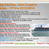 Publicidade: Pacote ‘Navios’ Mini Cruzeiro do Costa Pacifica, 3 noites, de 17 a 20/12/2015