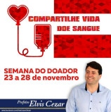 Semana do Doador de Sangue: 23 a 28 de novembro. Veja os postos aqui.