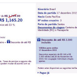 Informe Publicitário de Turismo: Mini do Costa Pacifica, para 17/12/2015, em oferta!