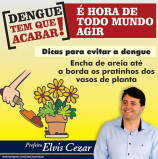 Dengue – Prefeito de Santana de Parnaíba pede atenção ao combate individual. Leia as dicas!