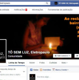 Lançamos a página ‘TÔ SEM LUZ, Eletropaulo!’, pela grande frequência de queda de energia em Alphaville