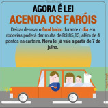 Farol Aceso em Estradas – Lei, a partir de 7 de julho
