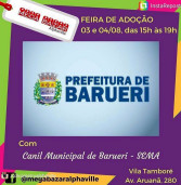 Dias 3 e 4/8: Feira de Adoção e Mega Bazar Alphaville – no Tamboré