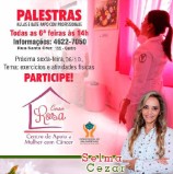 Palestra hoje, na Casa Rosa, em Santana de Parnaíba, sobre câncer de mama