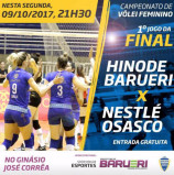 Hoje à noite, volei em Barueri: Hinode Barueri X Nestlé Osasco