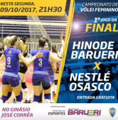 Hoje à noite, volei em Barueri: Hinode Barueri X Nestlé Osasco