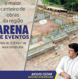 SANTANA DE PARNAÍBA: CONSTRUÇÃO DA ARENA DE EVENTOS ESTÁ EM RITMO ACELERADO