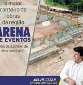 SANTANA DE PARNAÍBA: CONSTRUÇÃO DA ARENA DE EVENTOS ESTÁ EM RITMO ACELERADO