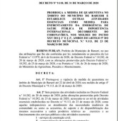 Barueri – Decreto de prorrogação da quarentena até 22 de abril. Veja alterações.