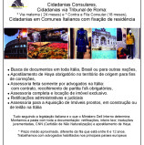 Publicidade: Cidadania italiana e outras, aqui.