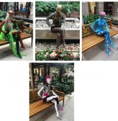Exposição Human Parade no Alpha Square Mall destaca valores humanos retratados por artistas plásticos em manequins