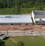 Obra adiantada do Colégio Municipal de Alphaville, na avenida Marcos Penteado