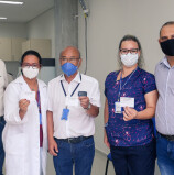 Prefeito de Santana de Parnaíba acompanha primeiro dia de vacinação contra o coronavírus