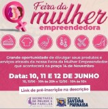 Santana de Parnaíba realizará Feira da Mulher Empreendedora de 10 a 12 de junho