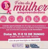 Santana de Parnaíba realizará Feira da Mulher Empreendedora de 10 a 12 de junho
