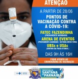 Santana de Parnaíba – NOVOS PONTOS DE VACINAÇÃO CONTRA A COVID-19, A PARTIR DE 28/06
