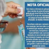 Prefeitura de Santana de Parnaíba – NOTA À IMPRENSA