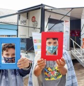 CCR ViaOeste leva caminhão  de fotografia para escola de Sorocaba
