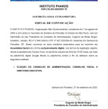 Edital de Assembléia Geral Extraordinária do Instituto Pharos