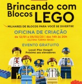 Brincando com blocos Lego – Diversão para crianças nas férias do Shopping União