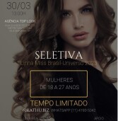 É amanhã: Seletiva para Miss São Paulo Capital, Miss Barueri e Miss Santana de Parnaíba. Inscreva-se.