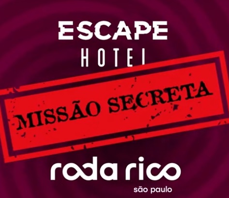 AGORA É OFICIAL! ESCAPE HOTEL INAUGURA JOGO DE ESCAPE MISSÃO SECRETA NA  RODA RICO - Escape Hotel